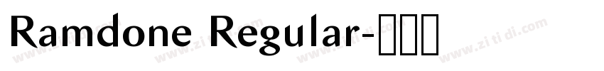Ramdone Regular字体转换